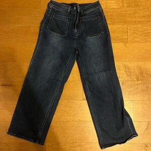 Quince Dark Blue Flare & Wide Leg Jeans